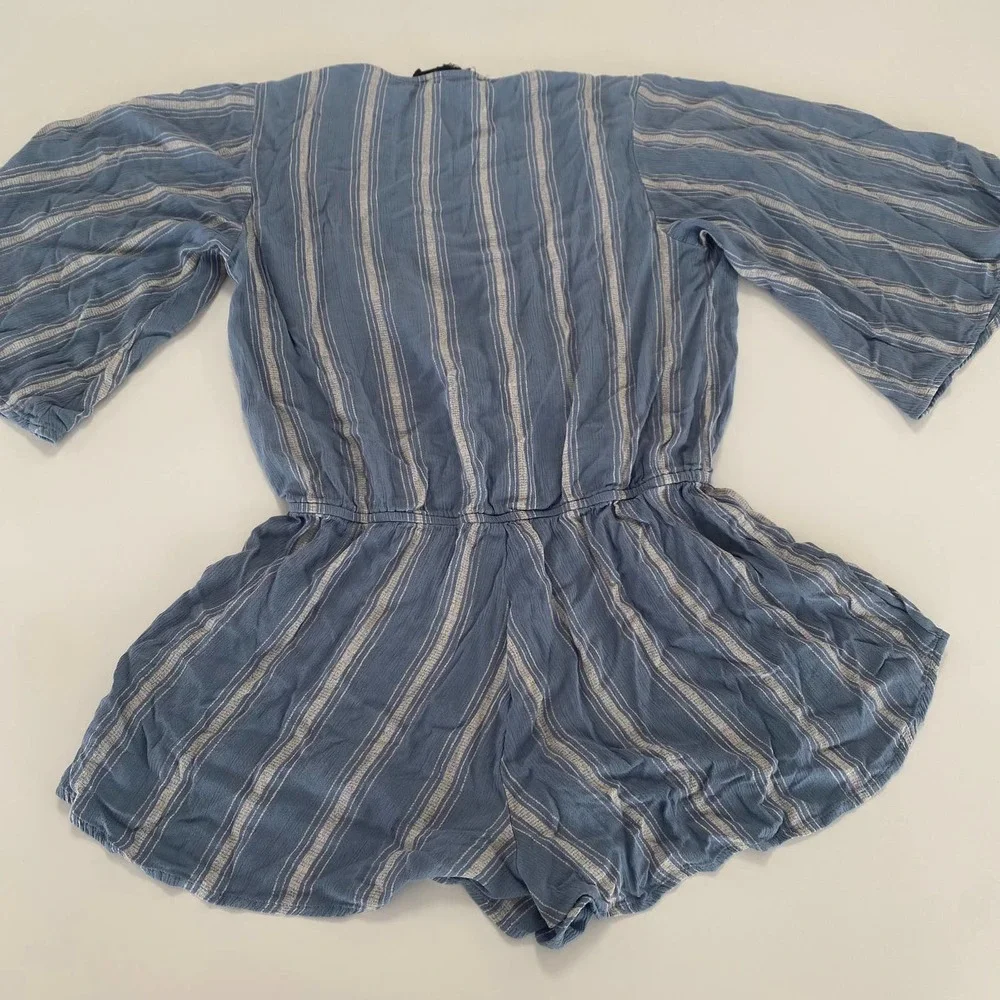 Blue Life romper size small wild and free striped summer outfit cover up - Picture 7 of 9